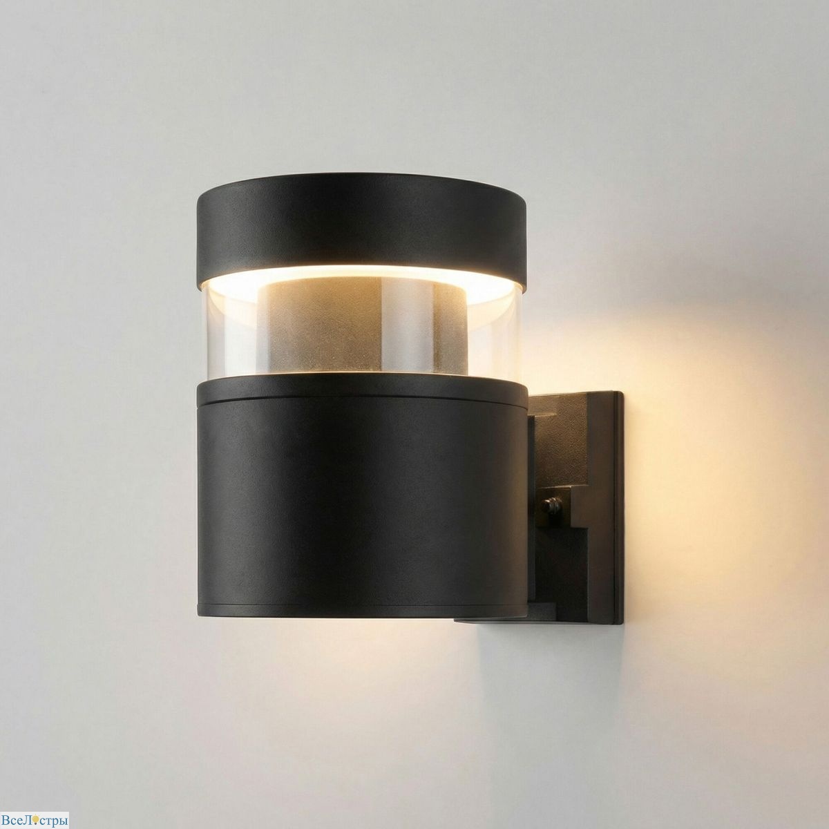уличный настенный светильник elektrostandard 1530 techno led черный 4690389219139 a072083
