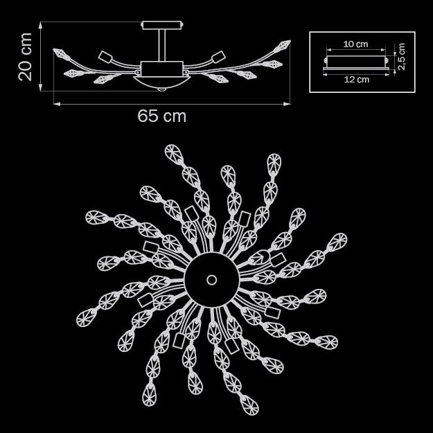 потолочная люстра lightstar isabelle 791182
