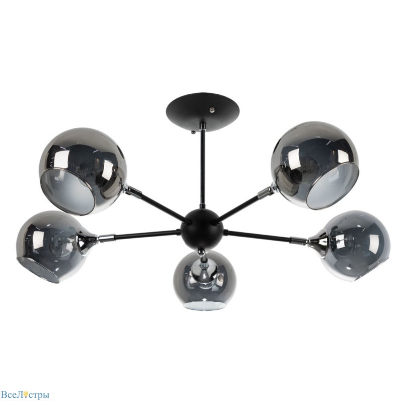 люстра на штанге arte lamp a2708pl-5bk