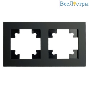 Рамка 2-постовая Stekker Катрин черный матовый GFR00-7002-05М 49601