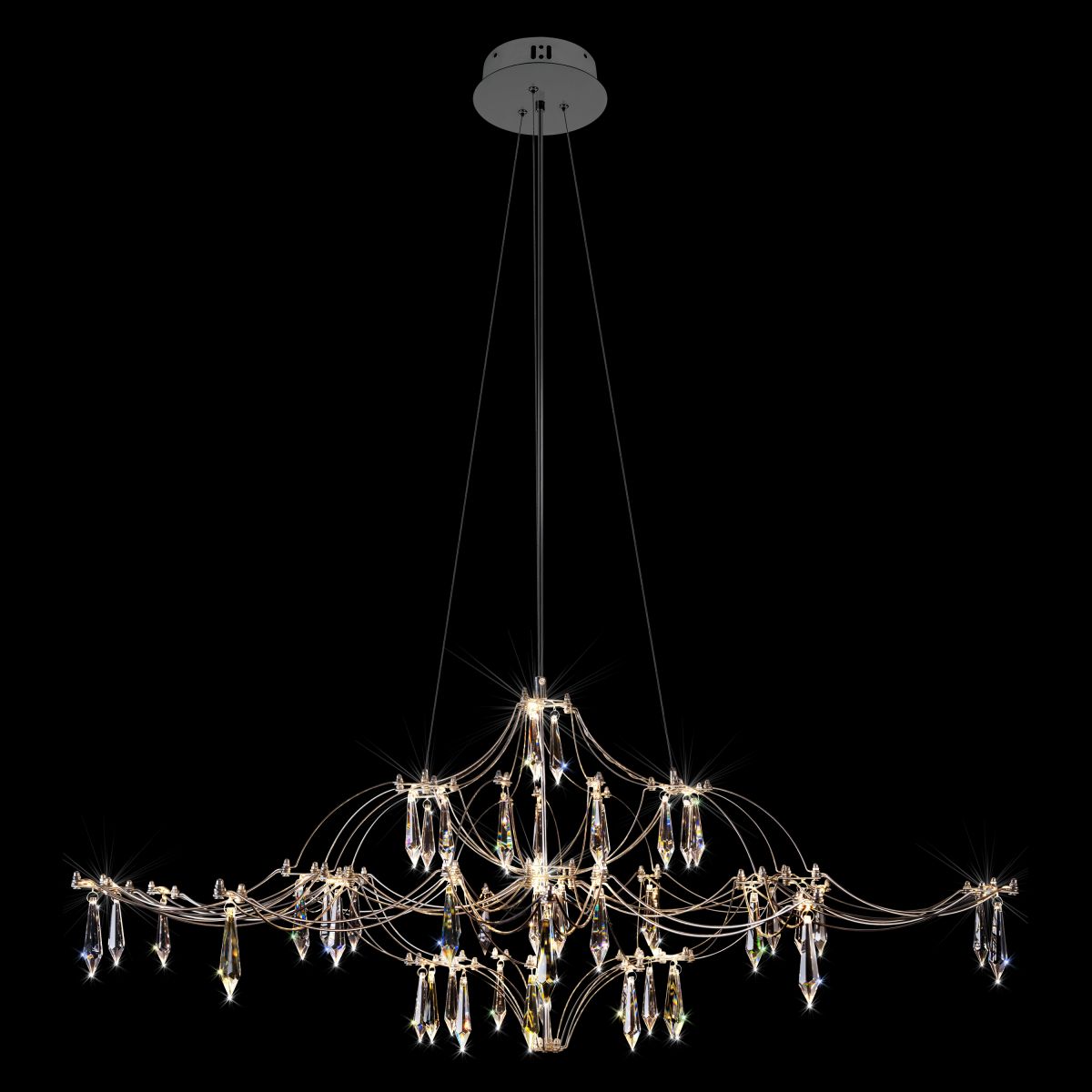 подвесная люстра loft it mira 10587/1000 silver asfour