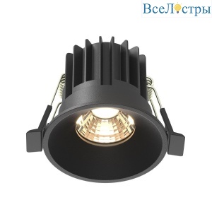 Встраиваемый светодиодный светильник Maytoni Round DL058-7W3K-B