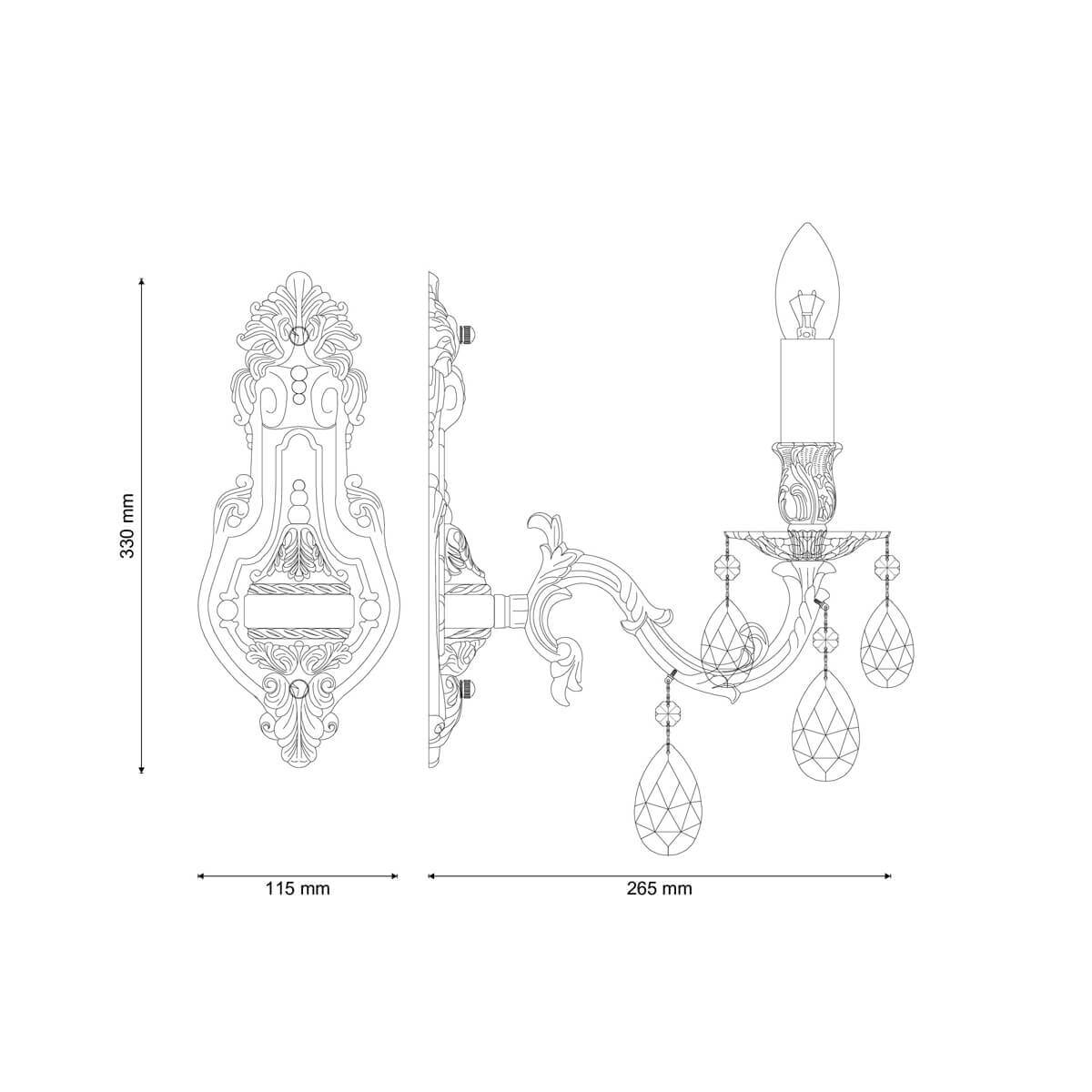 бра lucia tucci firenze w141.1 antique