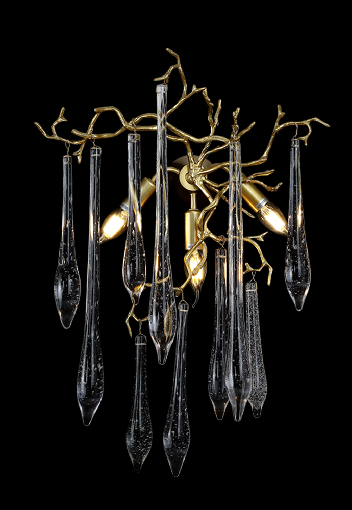 бра crystal lux reina reina ap3 gold pearl