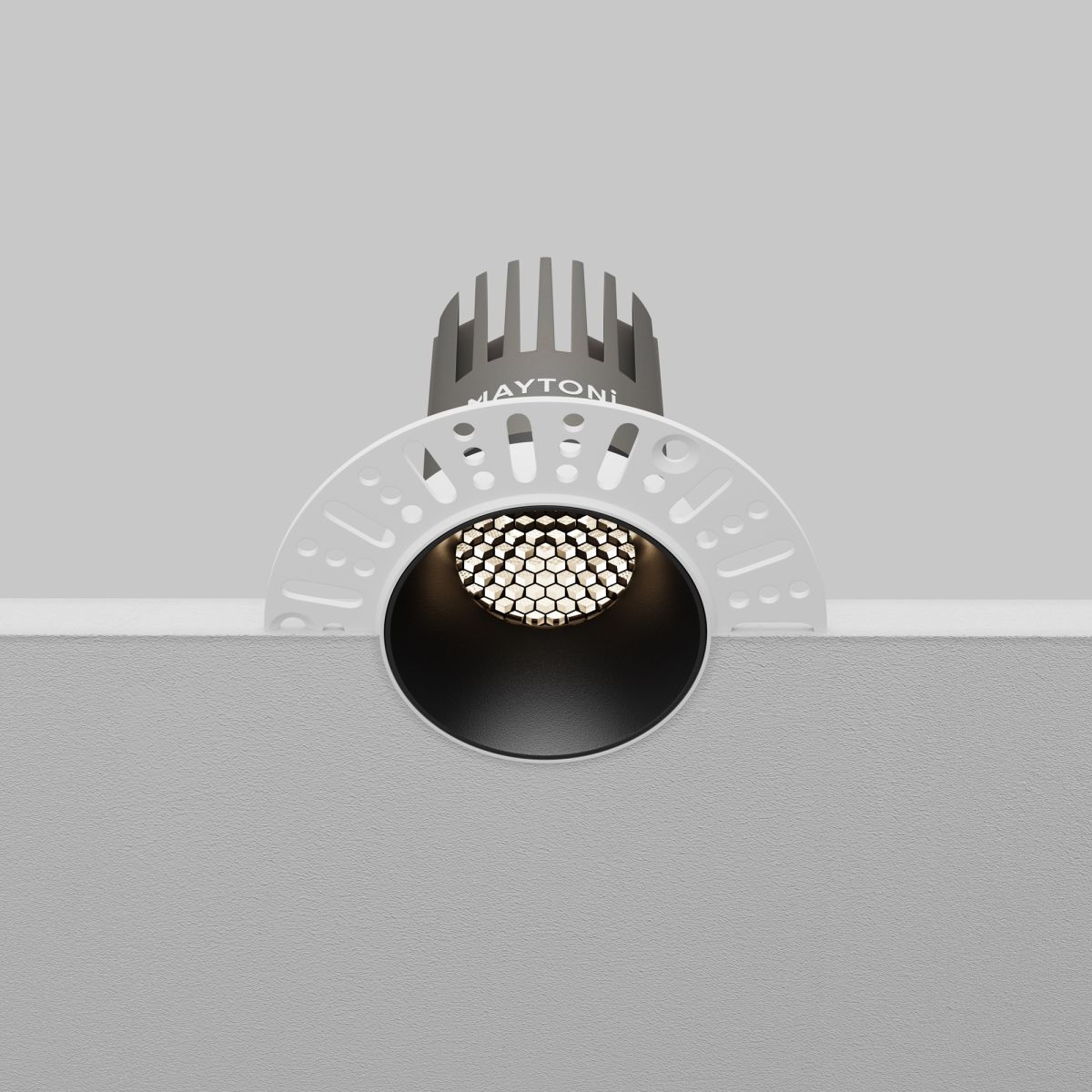 встраиваемый светильник maytoni technical dip dl124-10w-4k-trs-b