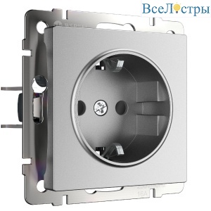 Розетка с заземлением и шторками Werkel W1171165 4690389195587 a063613