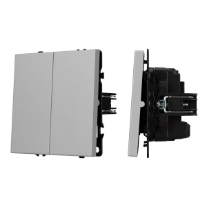 Выключатель перекрёстный 2 кл софт-тач никель Arlight SWT-MKX2-SFPL-IS (250V, 10A) 061794(1)