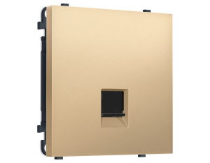 Комплект механизма телефонной розетки SIGMA Золото Мягкое касание RJ-11 Ambrella Volt MS892030 (SP8920, PR190)