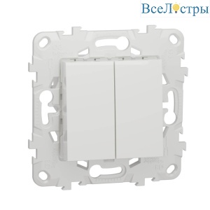 Переключатель двухклавишный перекрестный Schneider Electric Unica New NU521518