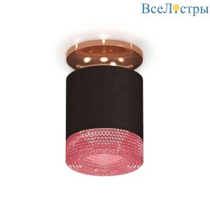 Комплект накладного светильника Ambrella light Techno Spot XS7402123 SBK/PPG черный песок/золото розовое полированное (N7930, C7402, N7193)