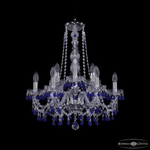Подвесная люстра Bohemia Ivele Crystal 1410/6+3/195/h-63 Ni V3001