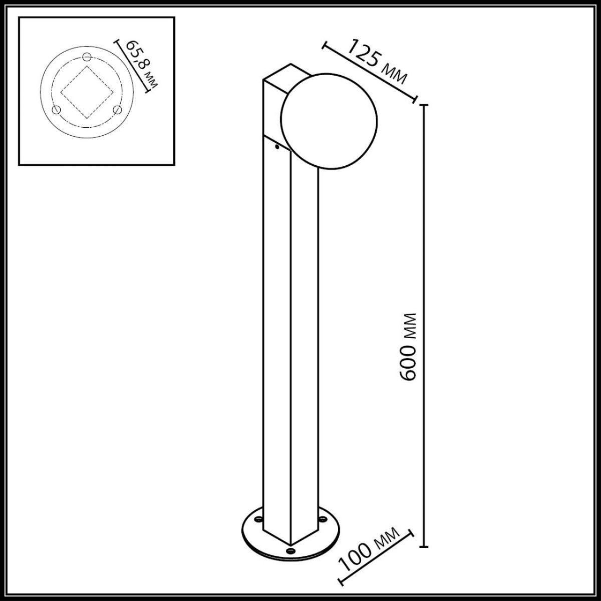 ландшафтный светильник odeon light nature viva 7124/1g