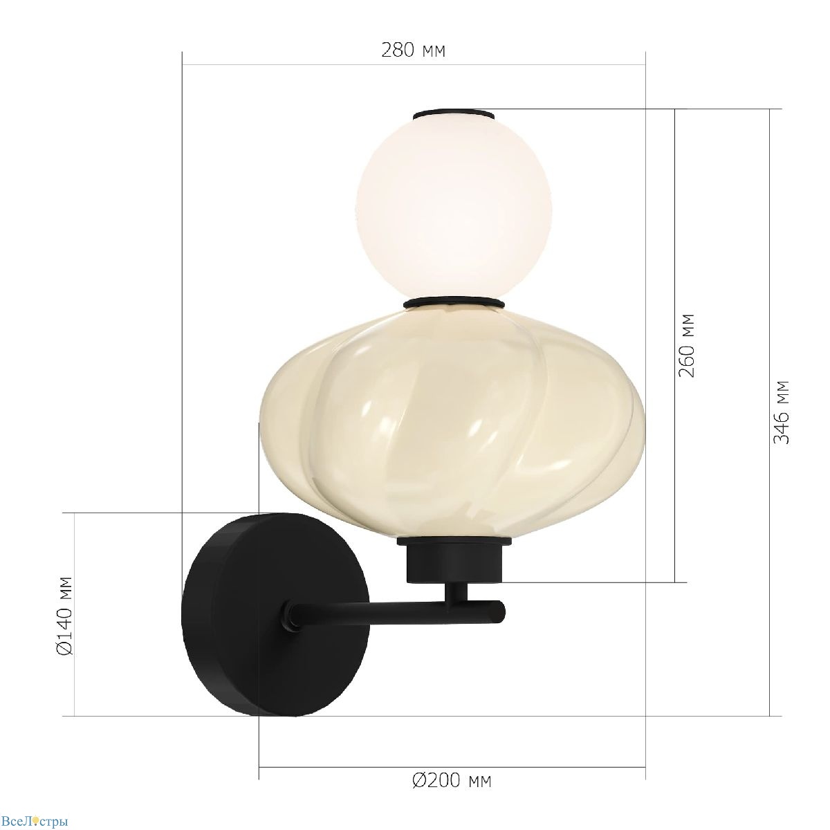 бра st luce florentini sl6134.411.01
