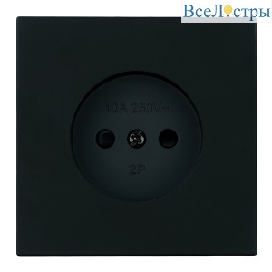 Розетка 1-местная с защитной шторкой (механизм) Stekker б/з Мия 250В 16А RST16-3109-05 черный бархат 50453