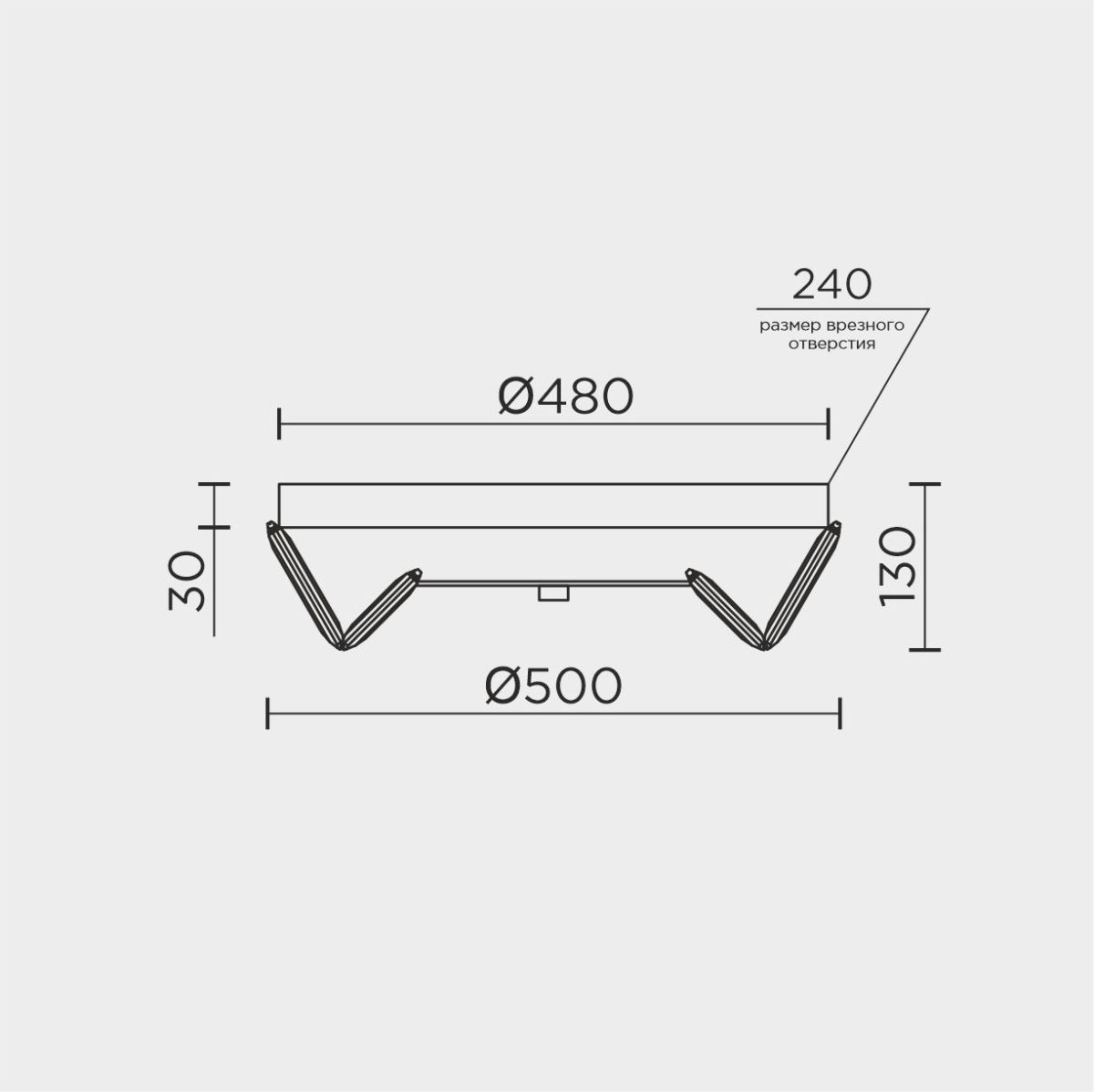 потолочный cветильник led4u l1190-500 cr