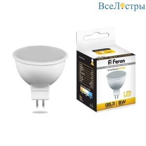 Лампа светодиодная Feron MR16 G5.3 5W 2700K Грибок матовая LB-24 25127