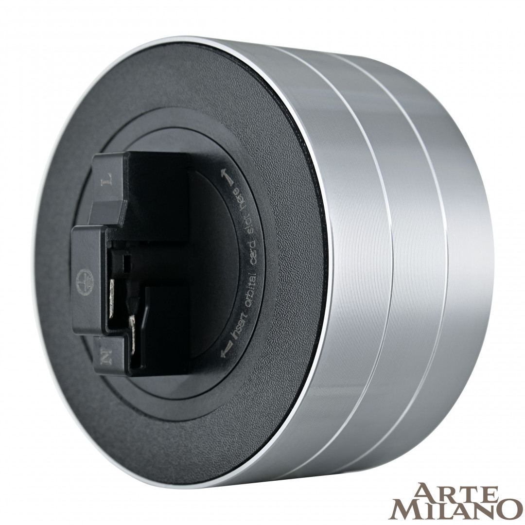 трековая розетка arte milano am-track-sockets 380011ts/es grey