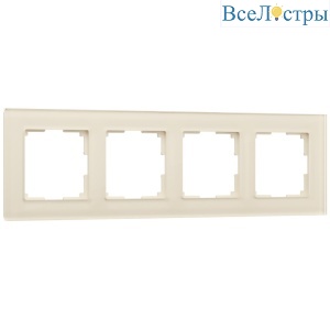 Рамка на 4 поста Werkel Favorit молочный 4690389183447 W0041141
