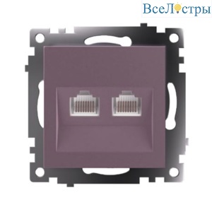 Розетка компьютерная 2-местная RJ-45 Stekker Катрин GLS00-7109-04 50006