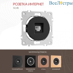 Розетка RJ45 Arte Milano 202.45-1.black