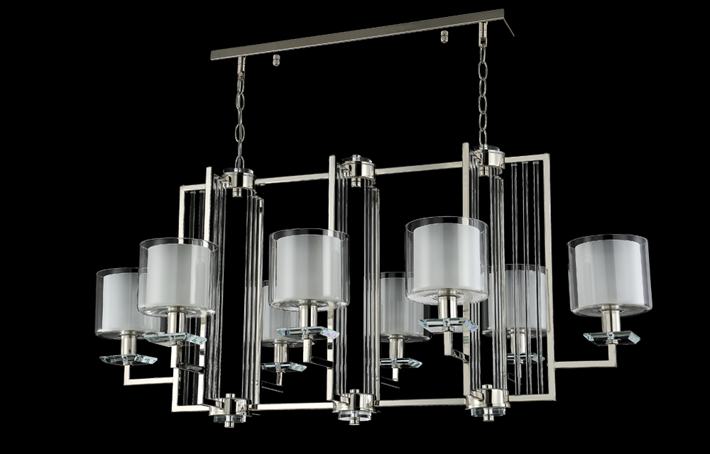 подвесная люстра crystal lux nicolas nicolas sp8 l1000 nickel/white