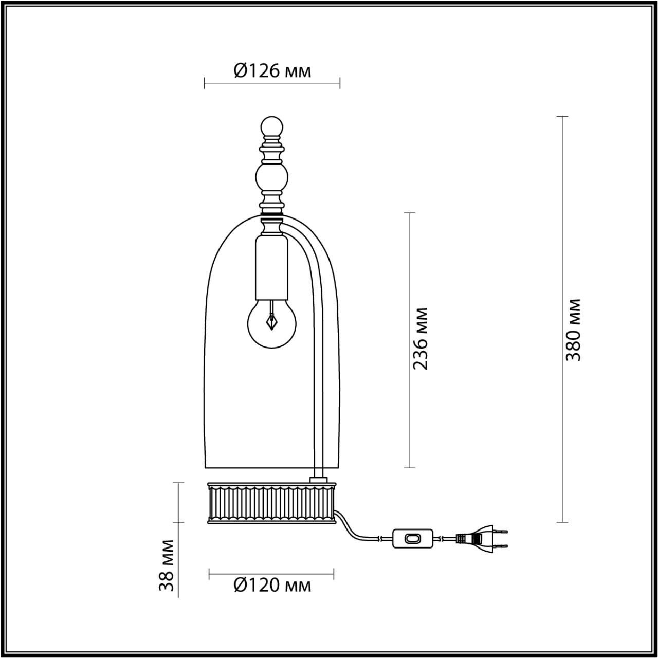 настольная лампа odeon light bell 4892/1t