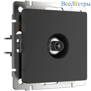 ТВ-розетка Werkel оконечная черный матовый W1183008 4690389157028