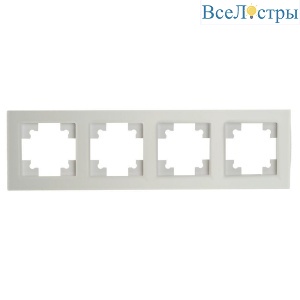 Рамка 4-постовая Stekker Катрин белый матовый GFR00-7004-01M 49597