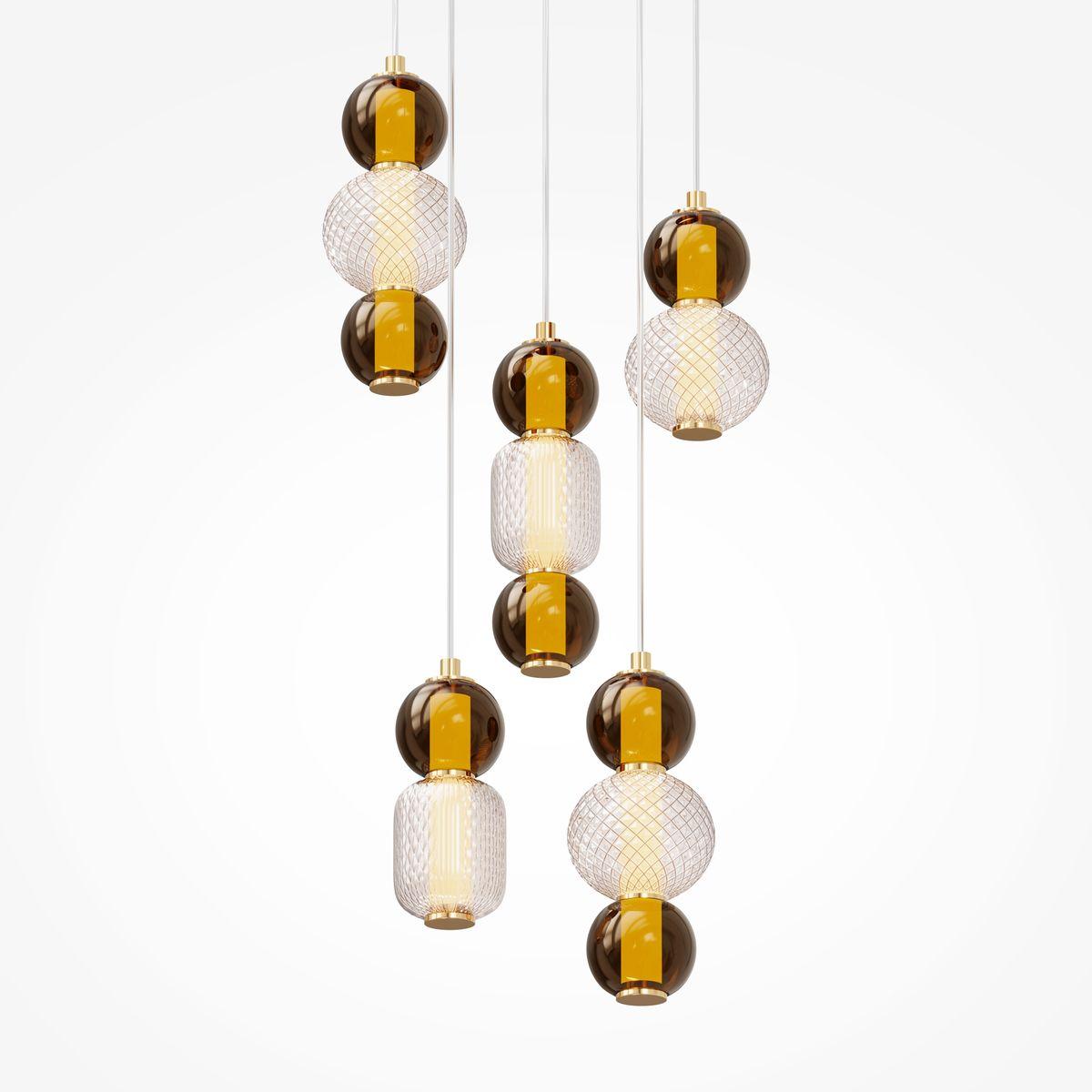 подвесная светодиодная люстра maytoni drop mod273pl-l80g3k