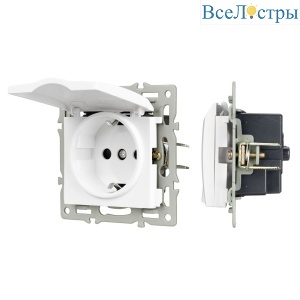 Механизм розетки влагозащищённый Arlight SCT-MCP-PL-WH (250V, 16A) 043745