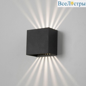 Уличный настенный светодиодный светильник Elektrostandard Sole 35149/D черный 4690389184239