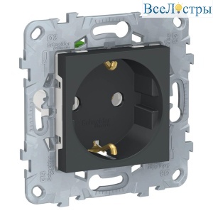Розетка с заземлением, без шторок Schneider Electric Unica New NU505654