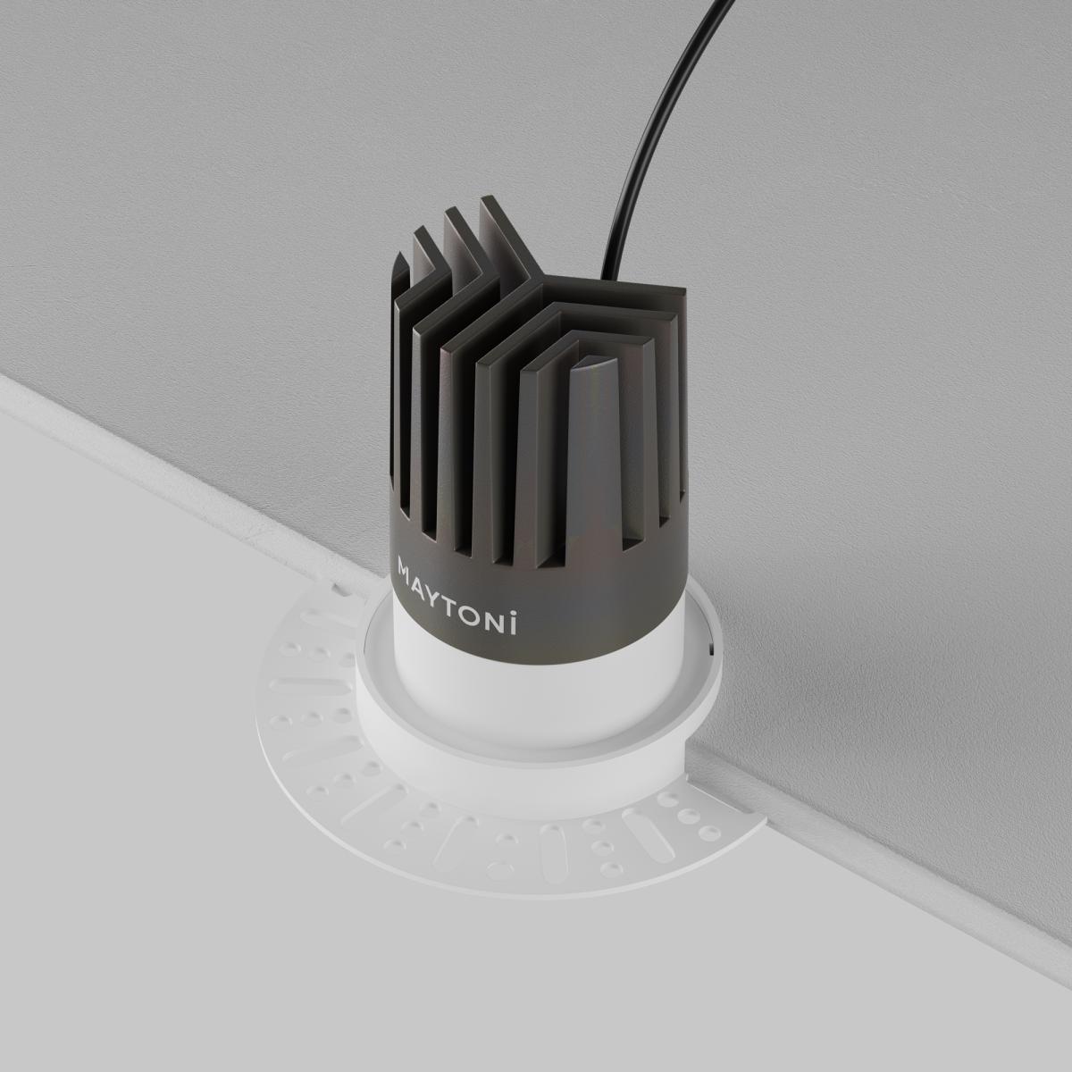 встраиваемый светильник maytoni technical dip dl121-15w-3k-trs-w