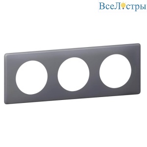 Рамка 3-постовая Legrand Celiane фиолетовая перкаль 066733