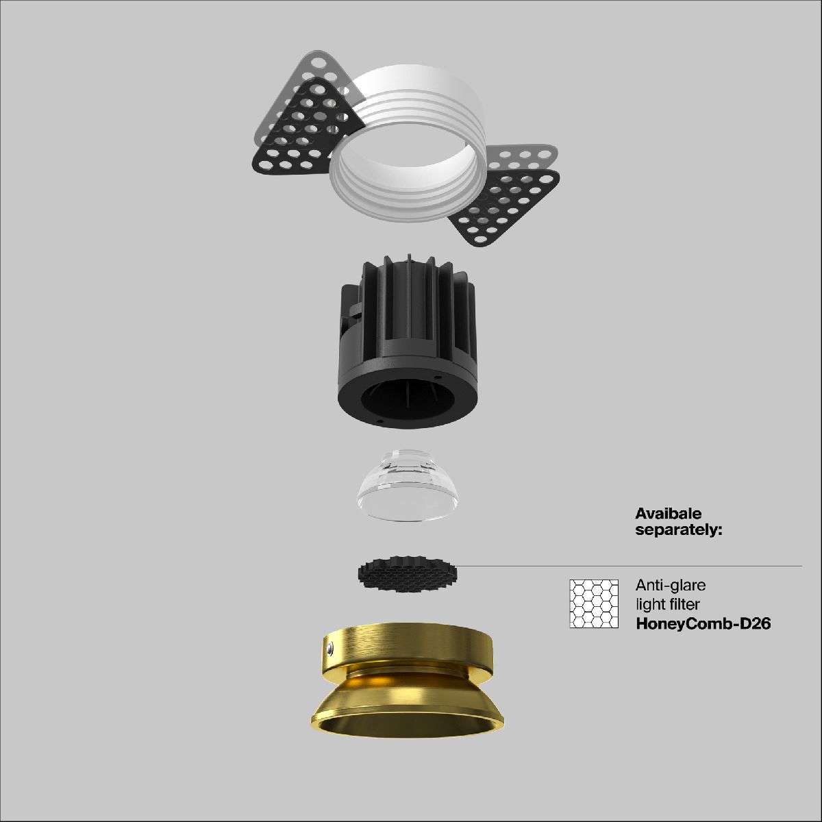 встраиваемый светильник maytoni round dl058-12w4k-trs-bs