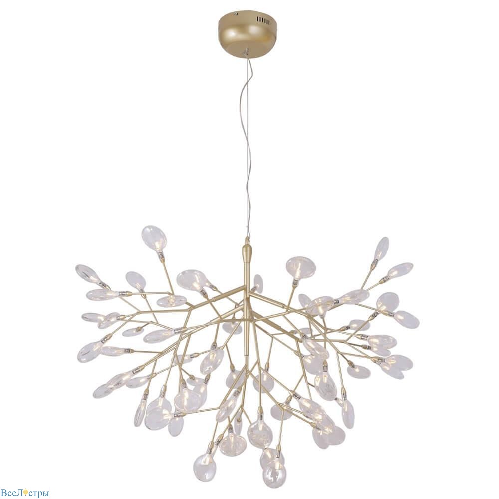 подвесная люстра crystal lux evita evita sp63 gold/transparent