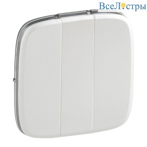 Лицевая панель Legrand Valena Allure выключателя трехклавишного жемчуг 755039