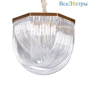 Подвесной светильник Delight Collection Murano Glass A001-554 L9 brass/clear