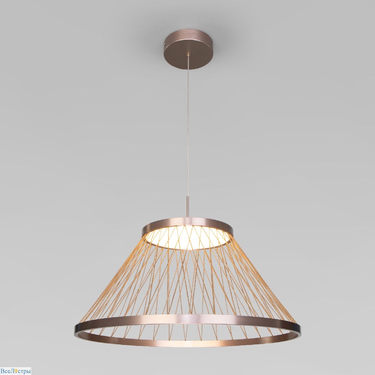 подвесная люстра eurosvet cesta 40017/1 led коричневый a069288