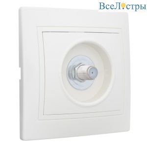 Розетка телевизионная типа F (SAT) IP20,слоновая кость "Дельта" General 477283