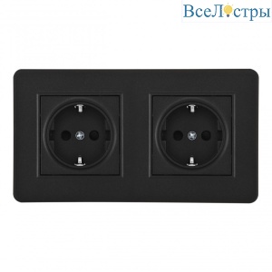 Розетка Arte Milano SET16-2-40-1x2 black