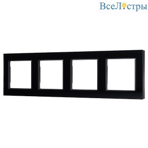 Рамка четырехместная Arlight FRM-GLARE-GS-4-BK 043803