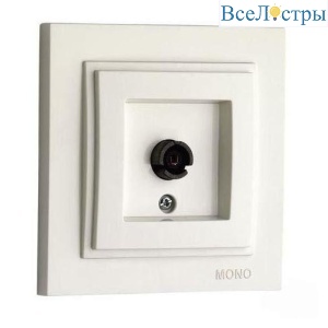 Розетка TV проходная Mono Electric Despina универсальная экран слоновая кость 102-010005-137