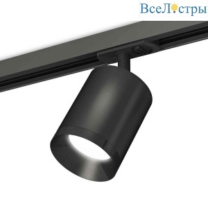 Комплект трекового светильника Ambrella light Track System XT7422001 SBK/PBK черный песок/черный полированный (A2537, C7422, N7031)