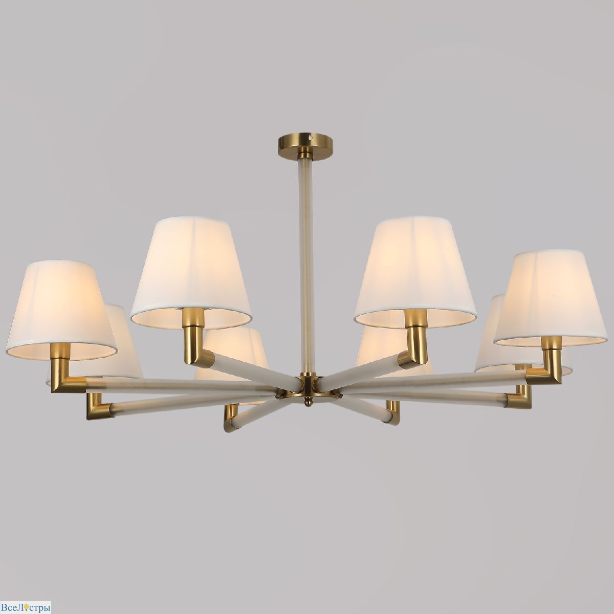 люстра на штанге illumico il0501-8p-79 brass