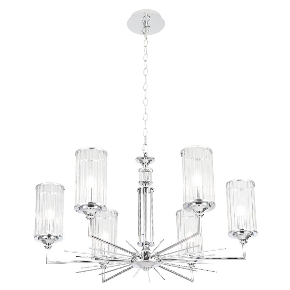 подвесная люстра crystal lux gloria sp6 chrome