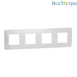 Рамка 4-постовая Schneider Electric Unica New NU200818
