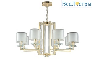 Подвесная люстра Crystal Lux Nicolas NICOLAS SP-PL8 GOLD/WHITE