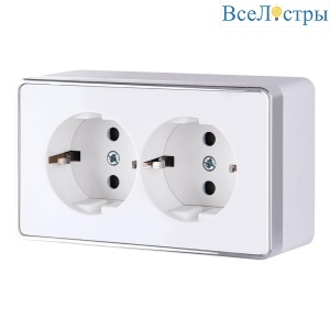 Розетка двойная с заземлением Werkel Gallant белый W5072101 4690389164644