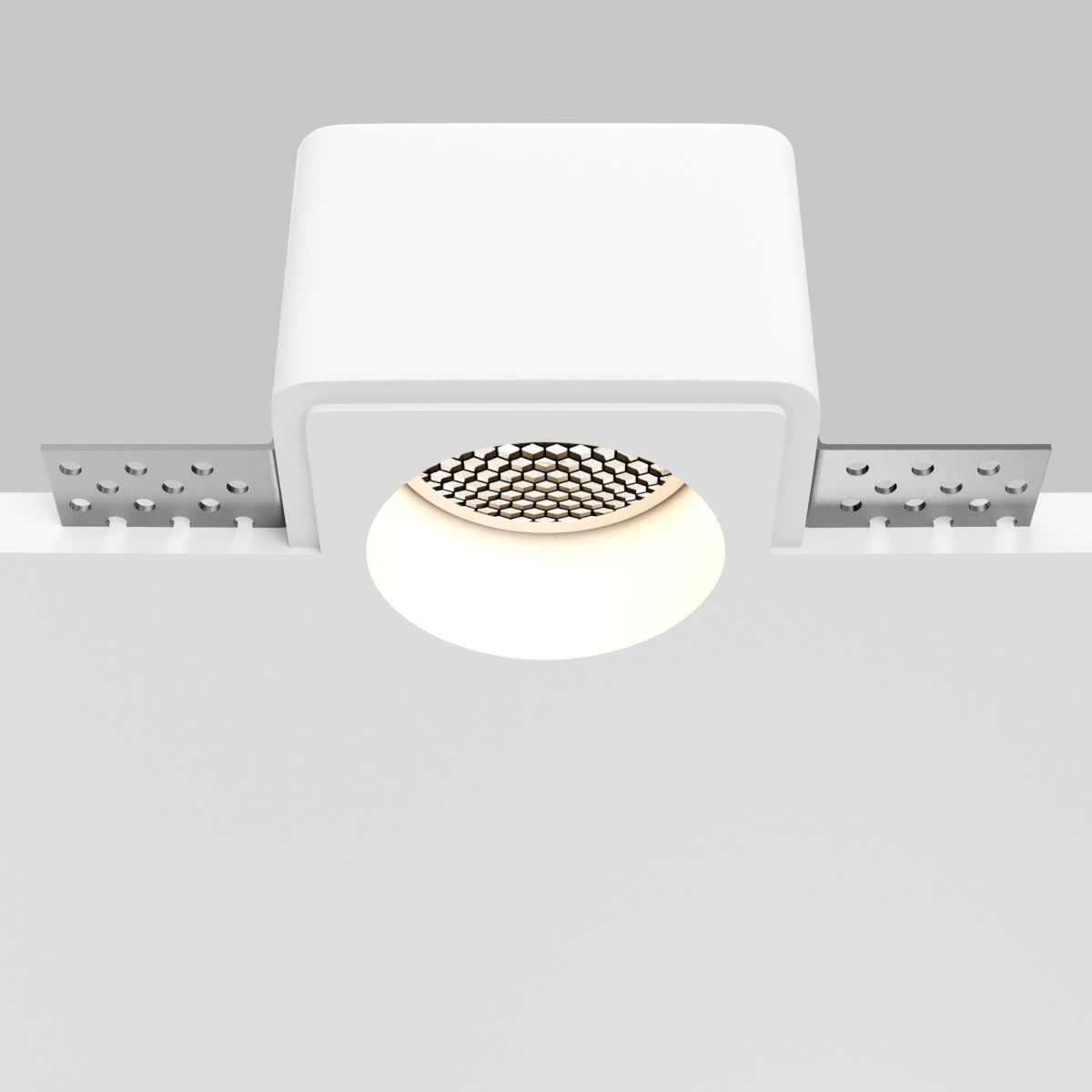 встраиваемый светильник maytoni gyps modern dl123-gu10-01-w